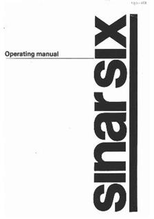 Sinar Six manual. Camera Instructions.